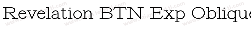 Revelation BTN Exp Oblique字体转换